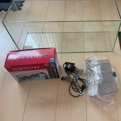 GEX  60cm スリム水槽 
ライト フィルター付き