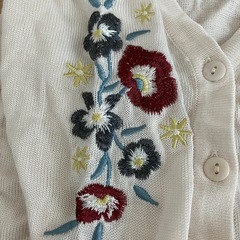 花柄刺繍　カーディガンの画像