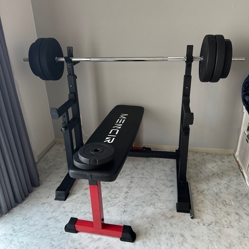 決まりました【MENCIRO】ベンチプレスセット　重さ　調整可能　60kg