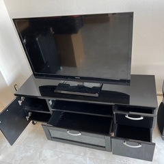 テレビ台　テレビボード　黒　ローボード　収納台の画像