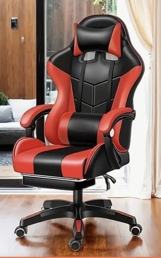 新品ゲーミングチェア赤