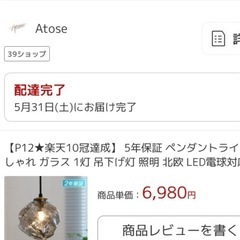 【未使用】シーリング　ペンダントライト　　の画像