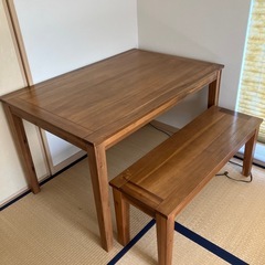 テーブル、ベンチチェアセット(近々処分予定)