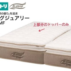 ニトリ N-sleep Luxury L1-MF トッパーのみ セミダブルサイズの画像