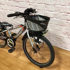  【子供用】整備済中古自転車 ブリヂストン 22型クロスファイヤーJr 身長117cm程度から シルバー色 <自転車のオオムラ 静岡店>の画像