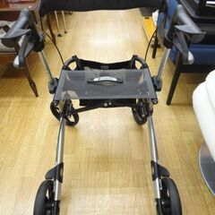 歩行車 ジェミノ ハンディウォーク S GEMINO 30S ブラック パラマウントベッド 軽量 アルミ製 カゴ・ブレーキ・座面付き 西岡店の画像