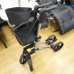 歩行車 ジェミノ ハンディウォーク S GEMINO 30S ブラック パラマウントベッド 軽量 アルミ製 カゴ・ブレーキ・座面付き 西岡店の画像