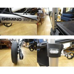 歩行車 ジェミノ ハンディウォーク S GEMINO 30S ブラック パラマウントベッド 軽量 アルミ製 カゴ・ブレーキ・座面付き 西岡店の画像