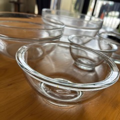 値下げ→ガラスボール5点セットの画像