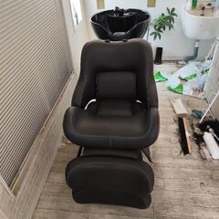 美容室シャンプー台椅子セット