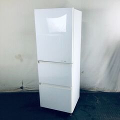 ID:rg220662 【自社配送エリア内限定】パナソニック Panasonic 冷蔵庫 ファミリー 中古 2020年製 3ドア 335L マットホワイト ファン式 左開き NR-C341GCL-W  【リユース品：状態B】【送料無料】【設置費用無料】の画像