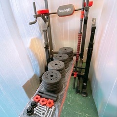 ホームジムセット ダンベル バーベル ベンチ 筋トレ トレーニン...