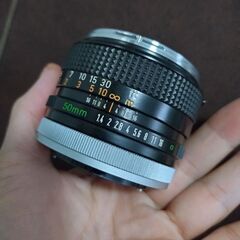 良品　希少な最初期の銀枠　CANON LENS FD 50mm ...
