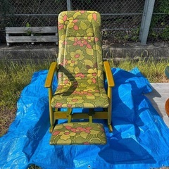 松田家具　ロッキングチェア　花柄