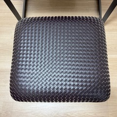オーダーメイド　モダン ドレッサー・化粧台用のスツール 編み込み座面の画像