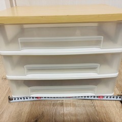 アイリスオーヤマ　ウッドトップワイドテーブルチェスト(収納ケース)