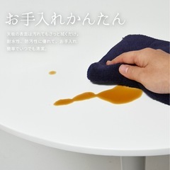 【美品】韓国風半円テーブル　70cmの画像