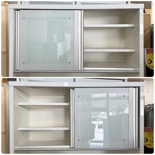 【超美品‼️】定価169,400円♪ 松田家具 90cm幅キッチンボード(エイティ) 食器棚 収納家具 ステンゴールド♪