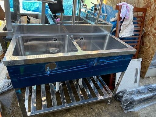 【中古】2層シンク　W1000×D450×H800