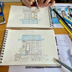 社会人･学生向け【¥3,900/1時間半🎨】《水彩･色鉛筆画・パース》絵画教室 新しい趣味に♪【武庫之荘･塚口】⭐️尼崎･上ノ島SALON 絵画教室の画像
