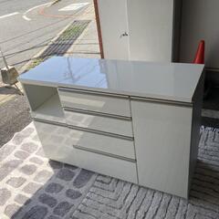 ★北九州、福岡市周辺配送可【ニトリ】キッチンカウンター  レンジ...