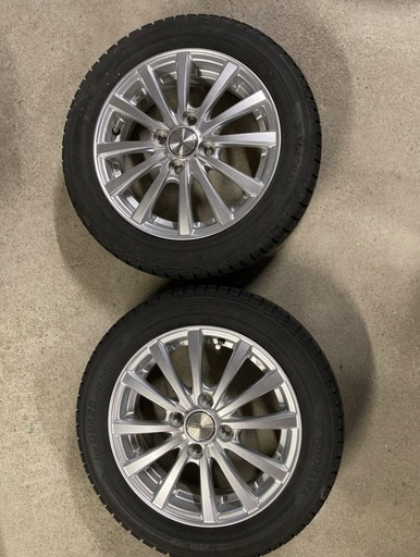 155/65/14 4本セット中古スタッドレスタイヤ付きアルミホイール