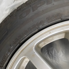 ブリヂストン 155/65R14 24年製 ダイハツ純正アルミホ...