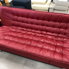 ニトリ　ソファーベッド　レッド　【トレファク堺福田店】