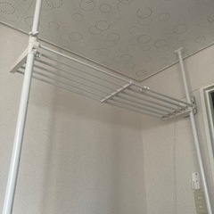 突っ張り棒★洗濯機上の収納