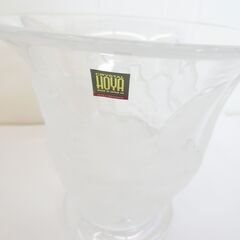 値下げ■美品　HOYA　ホヤ　クリスタル　ローズボウル　ガラス製　花瓶の画像