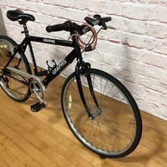 【大人用】整備済中古クロスバイク風シティ車 GRAPHIS 26インチ ブラック <自転車のオオムラ 静岡店>の画像