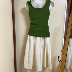earth music &　ecology アイボリースカートの画像