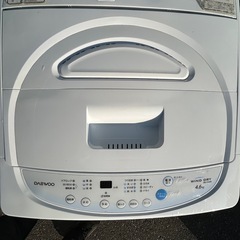 大宇電子ジャパン電気洗濯機 2016年製 DW-P46CB 4.6kg ホワイト 1人暮らしの画像