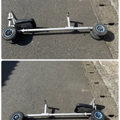 アルミ製　いちご　収穫用幅狭台車　椅子　ビニール　ハウスカー　台車　DIY 草むしりの画像