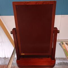 (ご予約済n)●(中古)昭和レトロ 高山けやき工芸 鏡スタンドの画像