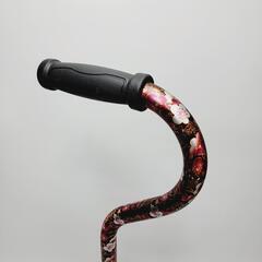 ●極美品● 4点支柱杖・歩行補助 軽量 高さ調整可能66cm～88cm 和柄 花柄 の画像