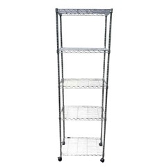 収納家具　スチールラック　タイヤ付き