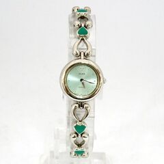 動作品 SEIKO ALBA クオーツ式腕時計 Y150-0G30 レディース 2針 ブレスウォッチ グリーンダイヤル 25年6月電池交換 札幌市 清田区 平岡の画像
