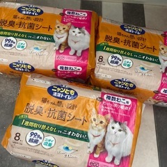 ニャンとも　脱臭・抗菌シート8枚入り　3個セット