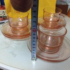 レトロ　ガラスコップの画像