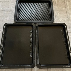 Panasonic　グリル皿　角皿2枚　調理レシピ説明書の画像