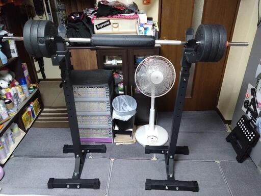 【日本製】 バーベルプレートセット&バーベルスタンド筋トレ (愛ℒℴѵℯ ウエイトトレーニング