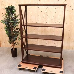 ≪zys2222ジ≫木製棚/飾り棚 オープンシェルフ 幅約124...