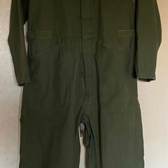 状態良vintageアーミーミリタリーフライトジャンプスーツカバーオーバーオールインワン軍物サロペットつなぎワークカーゴペインターの画像