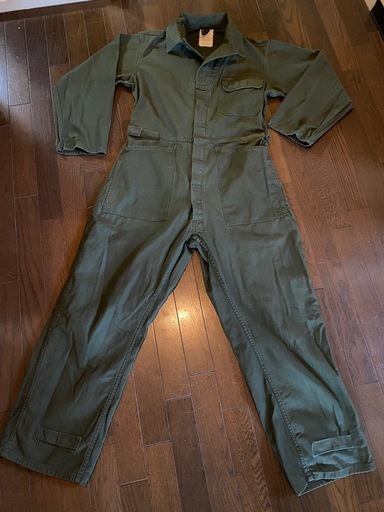 状態良vintageアーミーミリタリーフライトジャンプスーツカバーオーバーオールインワン軍物サロペットつなぎワークカーゴペインター