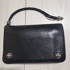 『決まりました』クロムハーツ◆レザー二つ折り財布