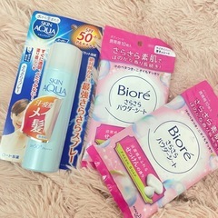 【新品未使用】汗拭きシート、日焼け止めスプレー