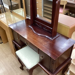 【トレファクマーケット久喜店】スツール付1面ドレッサー