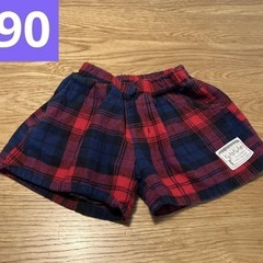 フタフタ　キュロット　チェック90