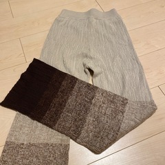 EMODA エモダ　ニットグラデパンツ　ブラウン系の画像